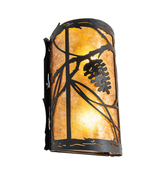 Meyda Tiffany 247903 Two Light Wall Sconce, Textured Black