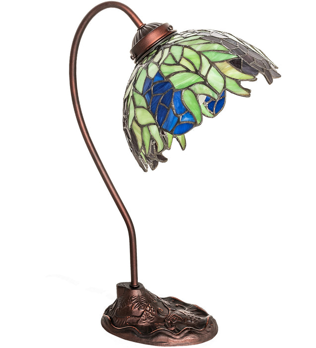 Meyda Tiffany 247919 One Light Desk Lamp, Mahogany Bronze