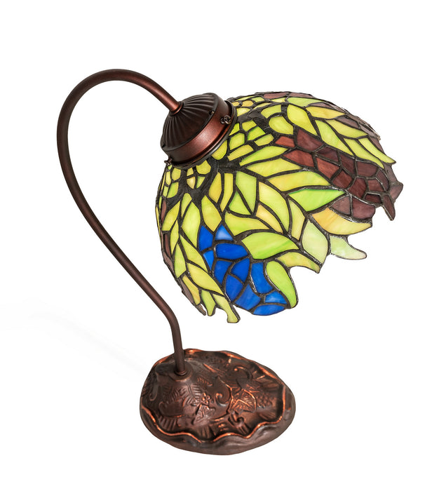Meyda Tiffany 247919 One Light Desk Lamp, Mahogany Bronze