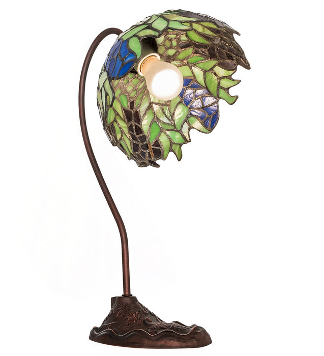 Meyda Tiffany 247919 One Light Desk Lamp, Mahogany Bronze