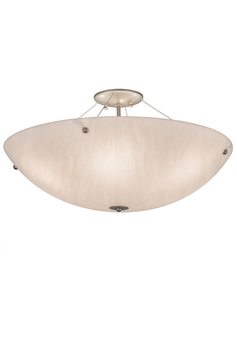 Meyda Tiffany 248028 Six Light Flushmount, Nickel