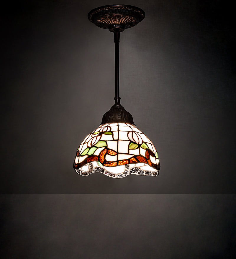 Meyda Tiffany 248596 One Light Mini Pendant, Mahogany Bronze