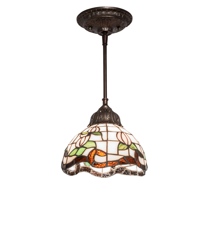 Meyda Tiffany 248596 One Light Mini Pendant, Mahogany Bronze