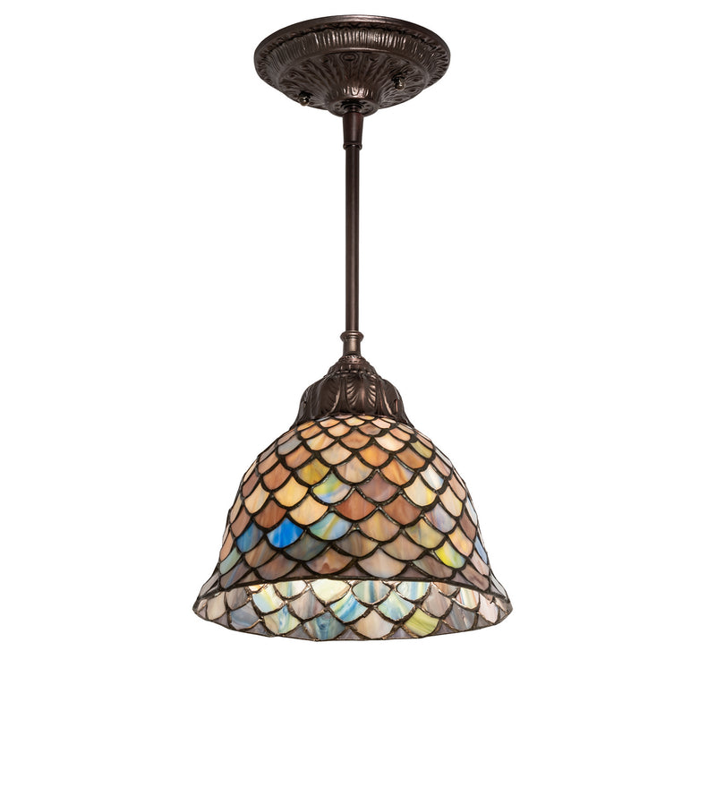 Meyda Tiffany 248598 One Light Pendant, Mahogany Bronze