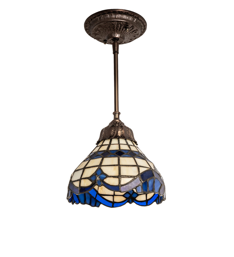 Meyda Tiffany 248600 One Light Pendant, Mahogany Bronze