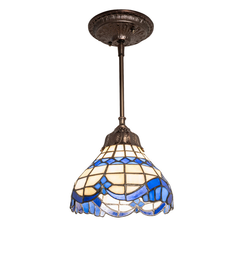Meyda Tiffany 248600 One Light Pendant, Mahogany Bronze
