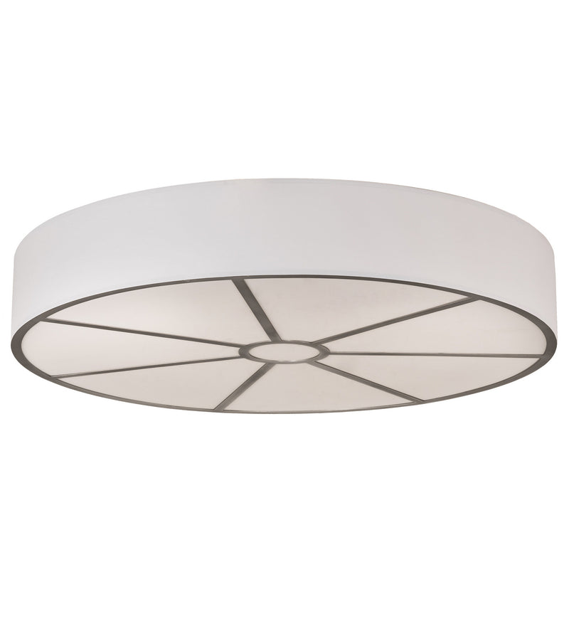 Meyda Tiffany 248625 Ten Light Flushmount, Nickel Powder Coat