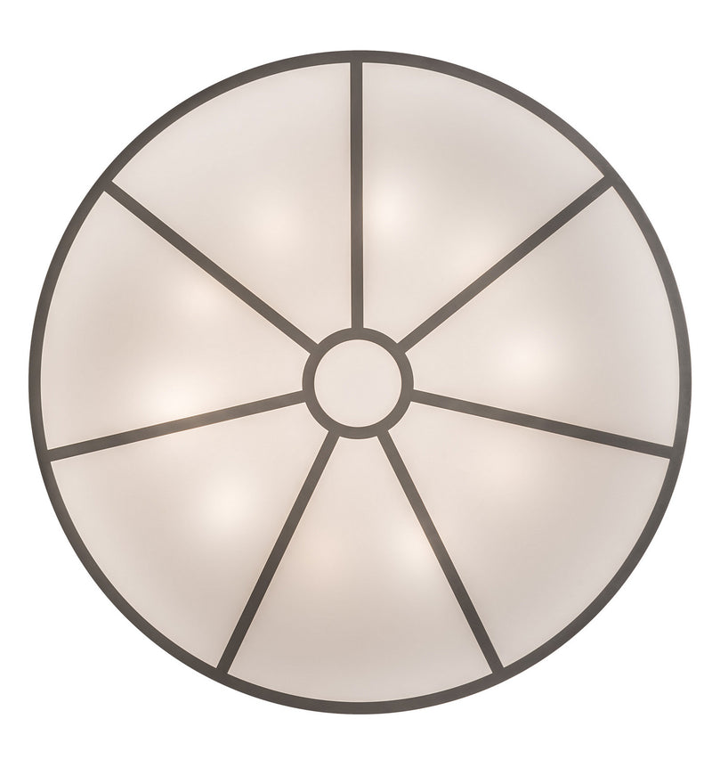 Meyda Tiffany 248625 Ten Light Flushmount, Nickel Powder Coat