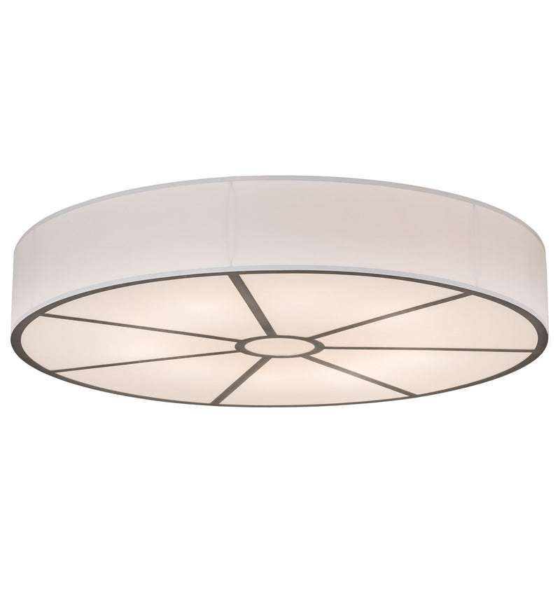 Meyda Tiffany 248625 Ten Light Flushmount, Nickel Powder Coat