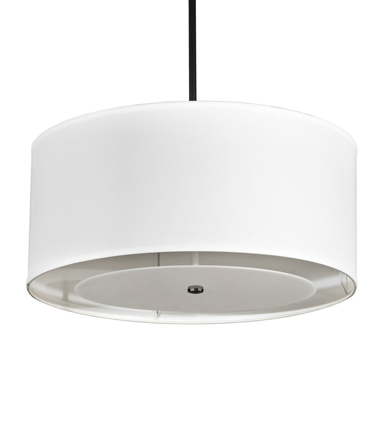 Meyda Tiffany 248910 Four Light Pendant, Textured Black/White