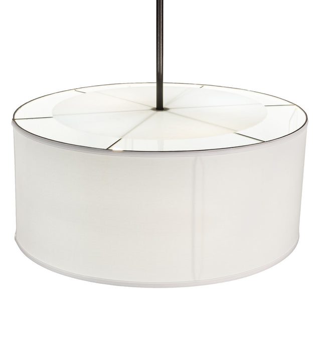 Meyda Tiffany 248910 Four Light Pendant, Textured Black/White