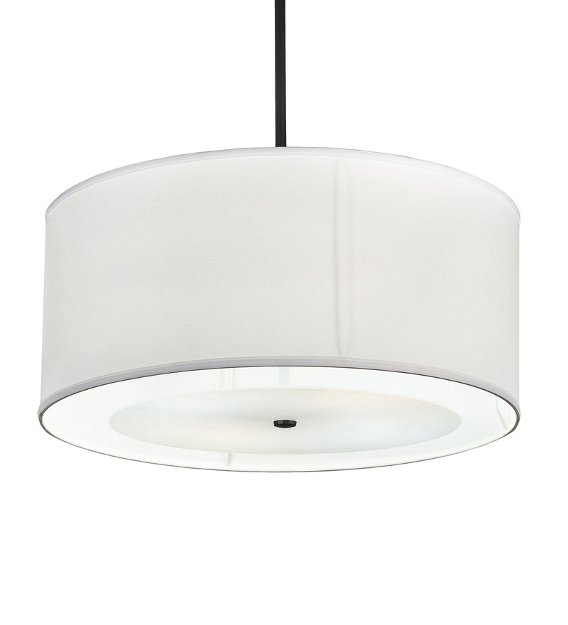 Meyda Tiffany 248910 Four Light Pendant, Textured Black/White
