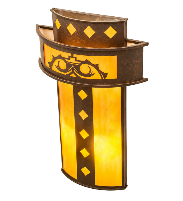 Meyda Tiffany 248970 Four Light Wall Sconce, Copper Rust