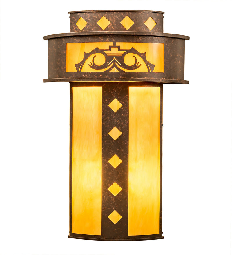 Meyda Tiffany 248970 Four Light Wall Sconce, Copper Rust