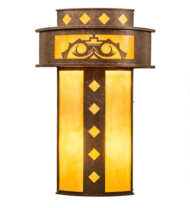 Meyda Tiffany 248970 Four Light Wall Sconce, Copper Rust
