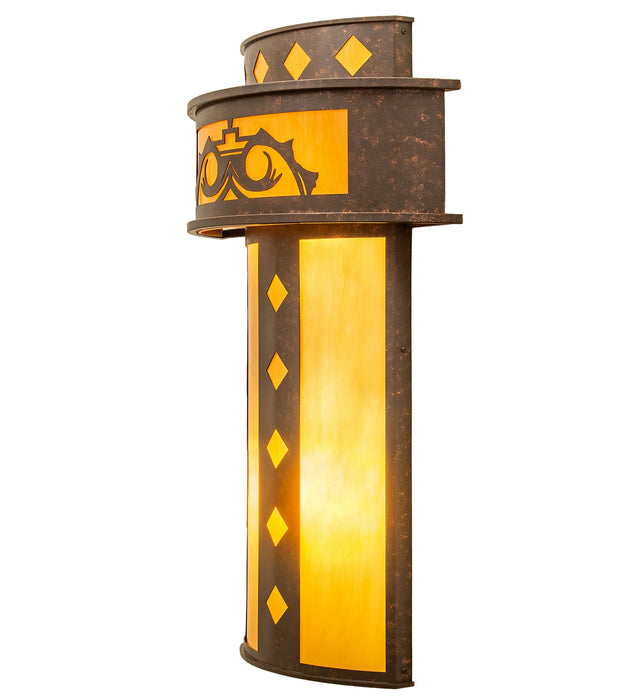 Meyda Tiffany 248970 Four Light Wall Sconce, Copper Rust