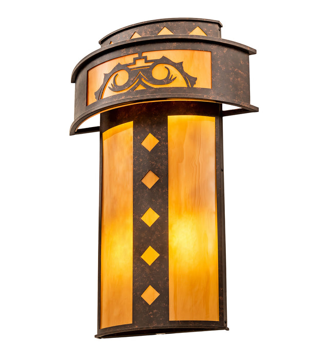 Meyda Tiffany 248970 Four Light Wall Sconce, Copper Rust