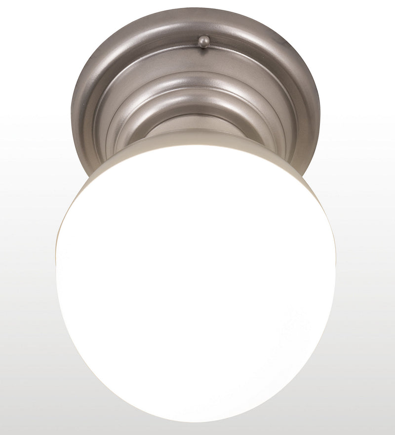 Meyda Tiffany 248999 One Light Flushmount, Nickel