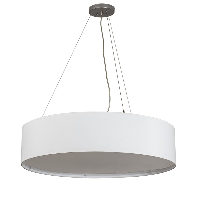 Meyda Tiffany 249087 Three Light Pendant, Nickel And White