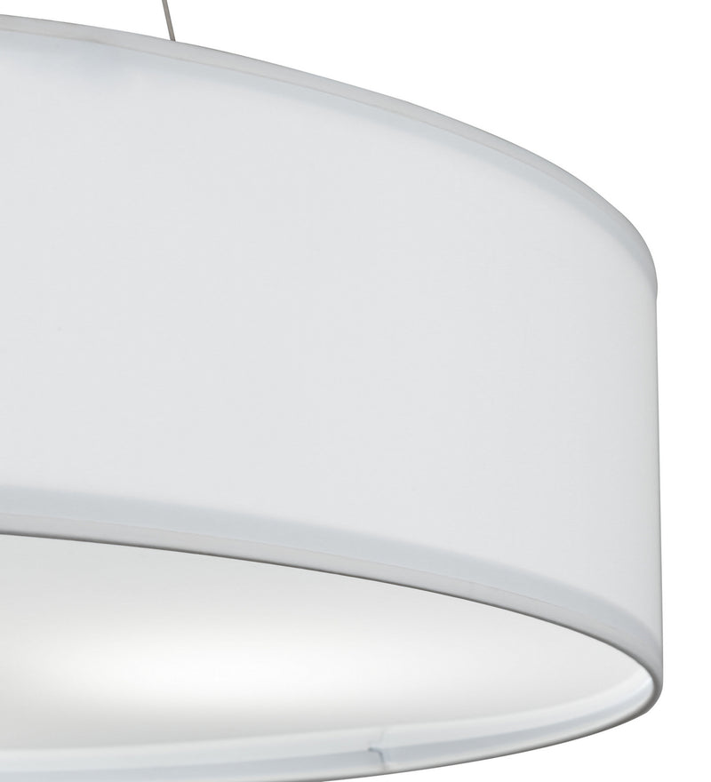 Meyda Tiffany 249087 Three Light Pendant, Nickel And White