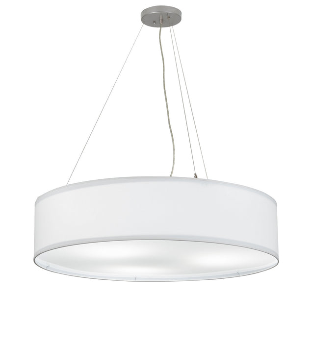 Meyda Tiffany 249087 Three Light Pendant, Nickel And White