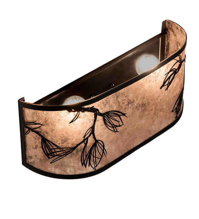 Meyda Tiffany 249138 Two Light Wall Sconce, Textured Black