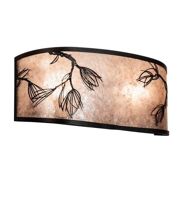 Meyda Tiffany 249138 Two Light Wall Sconce, Textured Black