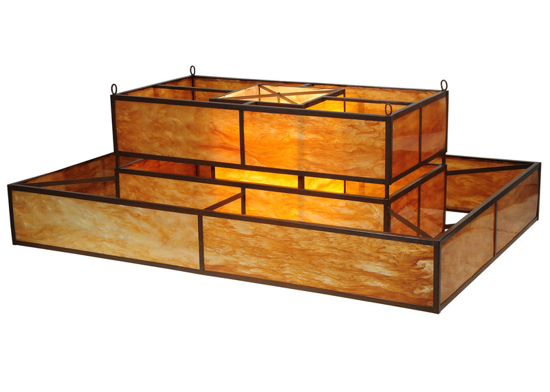 Meyda Tiffany 249489 Eight Light Flushmount, Antique Rust