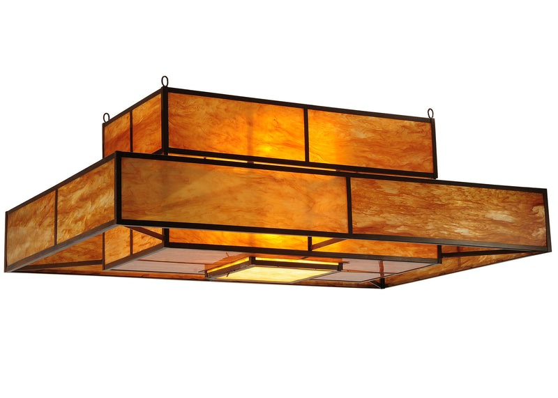 Meyda Tiffany 249489 Eight Light Flushmount, Antique Rust