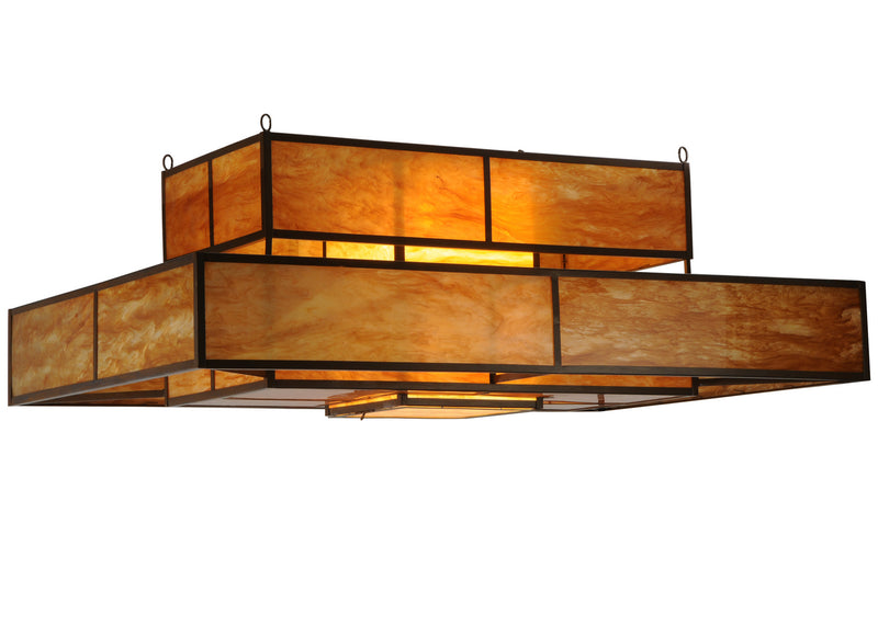 Meyda Tiffany 249489 Eight Light Flushmount, Antique Rust
