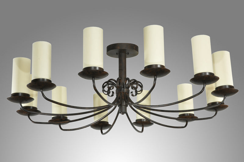 Meyda Tiffany 249649 12 Light Chandelier, Coffee Bean