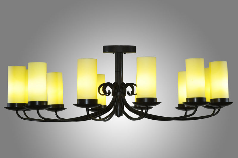 Meyda Tiffany 249649 12 Light Chandelier, Coffee Bean