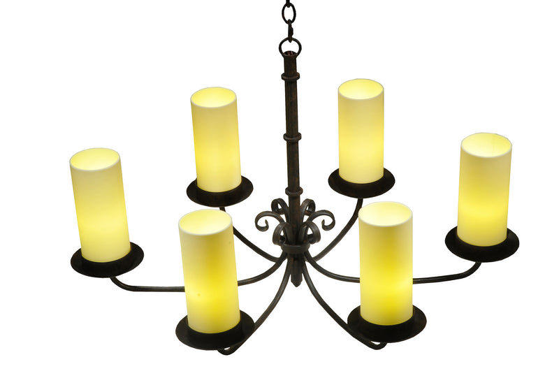 Meyda Tiffany 249760 Six Light Chandelier, Coffee Bean