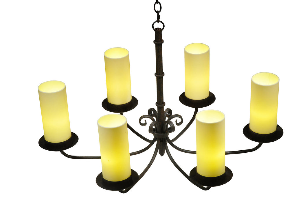 Meyda Tiffany 249760 Six Light Chandelier, Coffee Bean