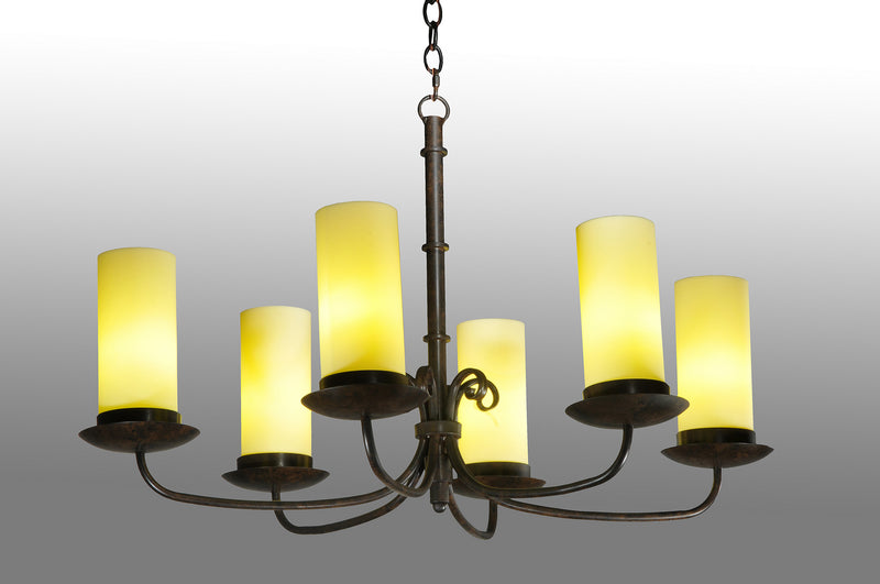 Meyda Tiffany 249760 Six Light Chandelier, Coffee Bean