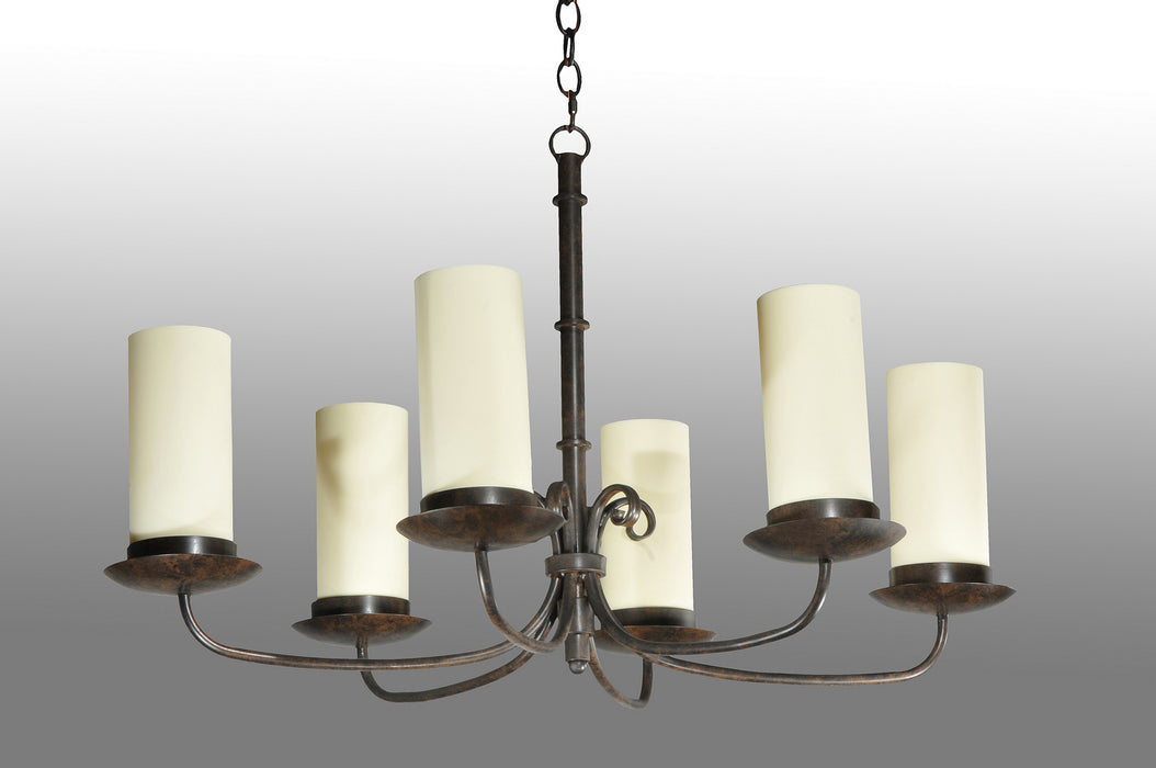 Meyda Tiffany 249760 Six Light Chandelier, Coffee Bean