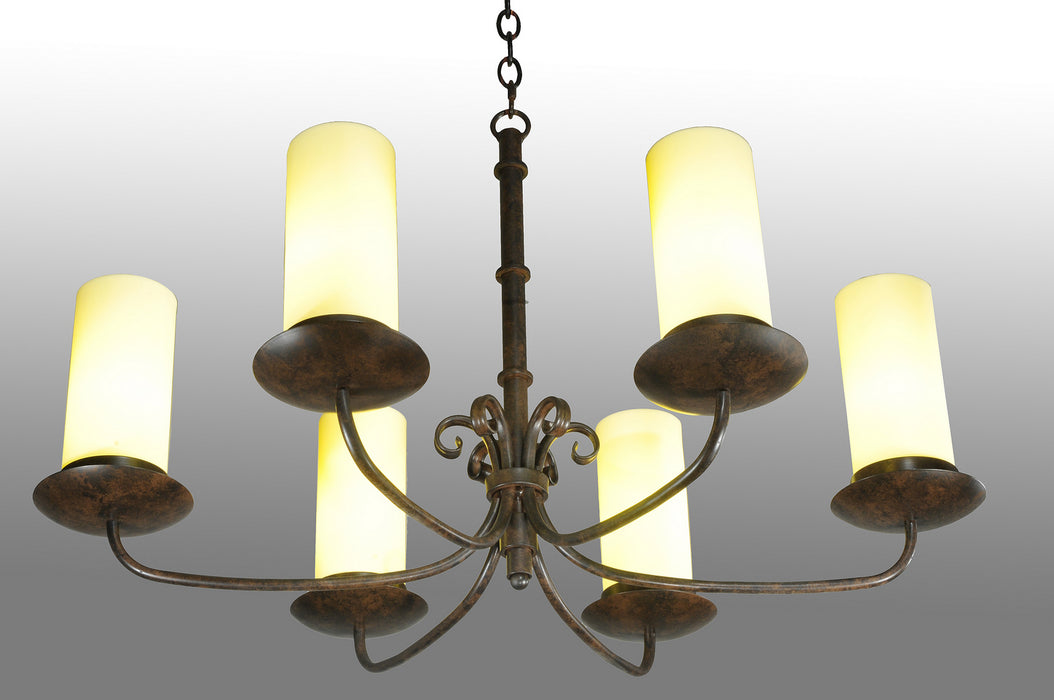 Meyda Tiffany 249760 Six Light Chandelier, Coffee Bean