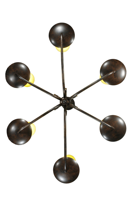 Meyda Tiffany 249760 Six Light Chandelier, Coffee Bean