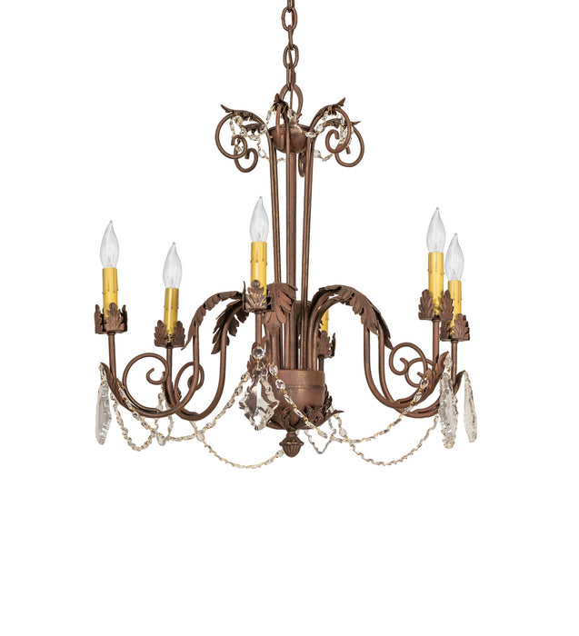 Meyda Tiffany 249787 Six Light Chandelier, Cortez Gold