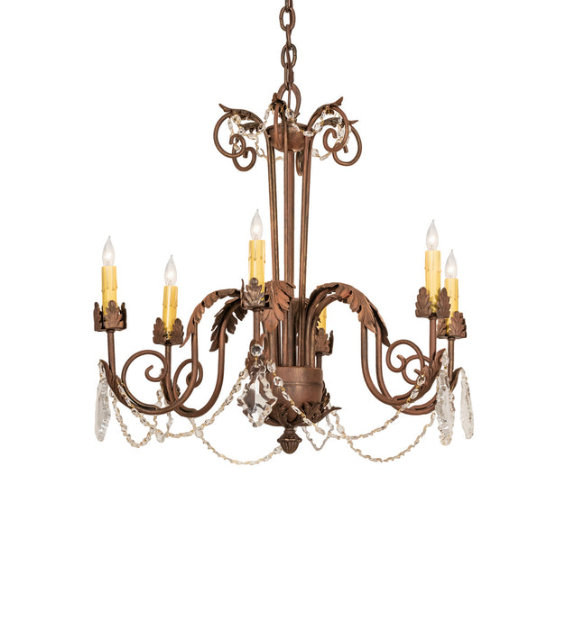 Meyda Tiffany 249787 Six Light Chandelier, Cortez Gold