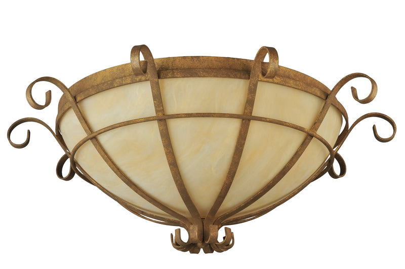Meyda Tiffany 249801 Two Light Flushmount, Pompeii Gold