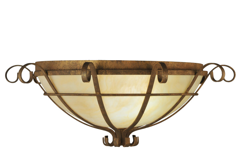 Meyda Tiffany 249801 Two Light Flushmount, Pompeii Gold