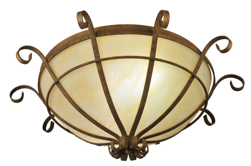 Meyda Tiffany 249801 Two Light Flushmount, Pompeii Gold