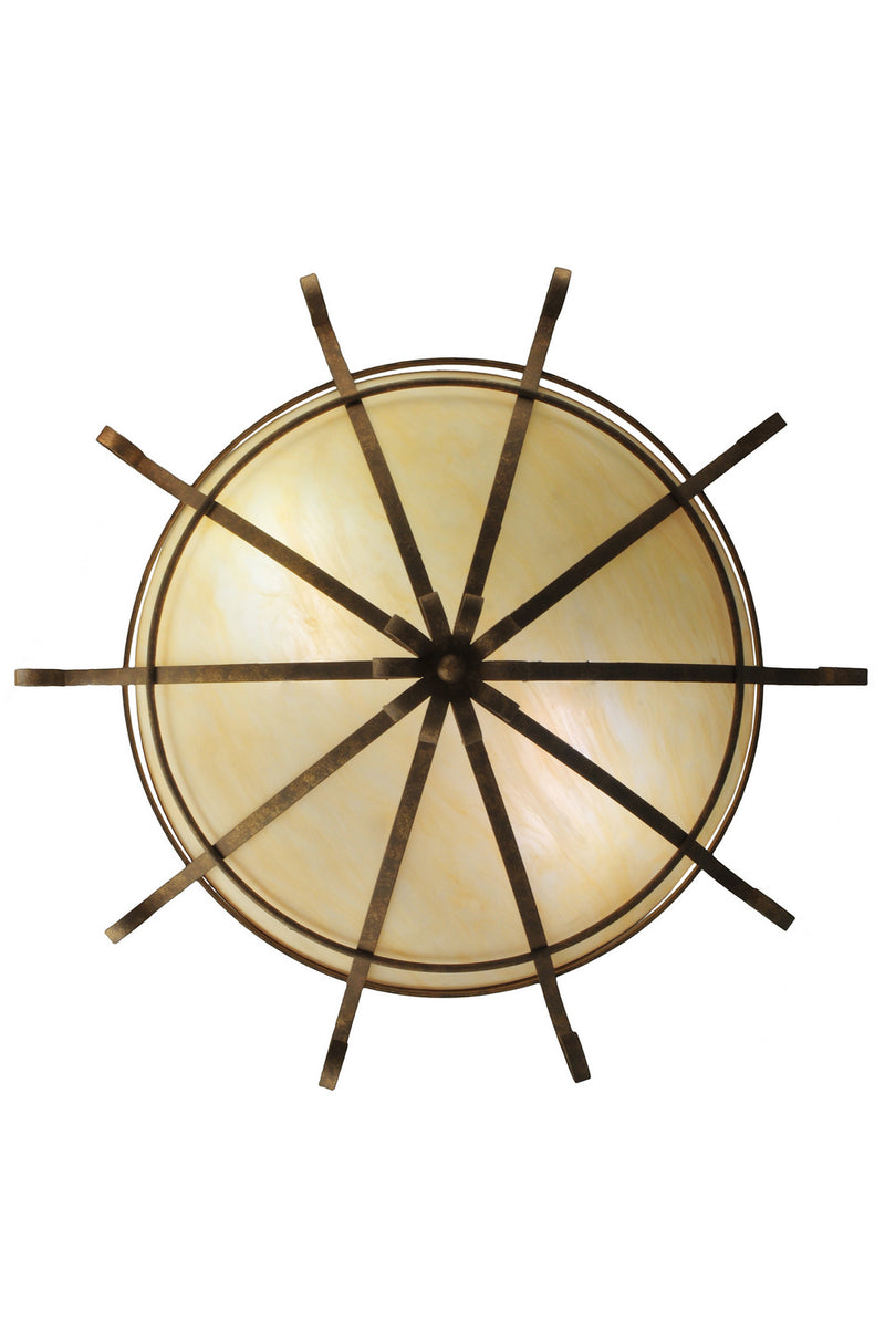 Meyda Tiffany 249801 Two Light Flushmount, Pompeii Gold