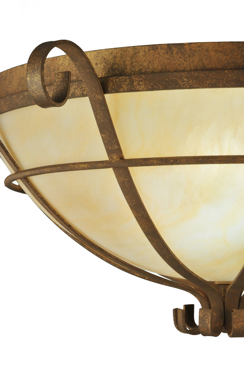 Meyda Tiffany 249801 Two Light Flushmount, Pompeii Gold
