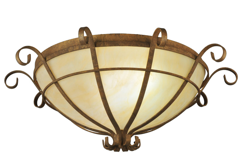 Meyda Tiffany 249801 Two Light Flushmount, Pompeii Gold