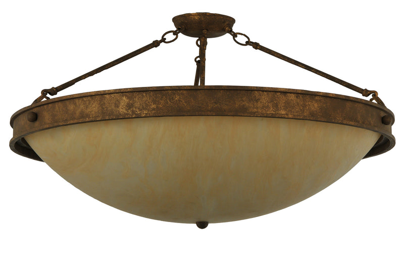 Meyda Tiffany 249841 Two Light Semi-Flushmount, Pompeii Gold
