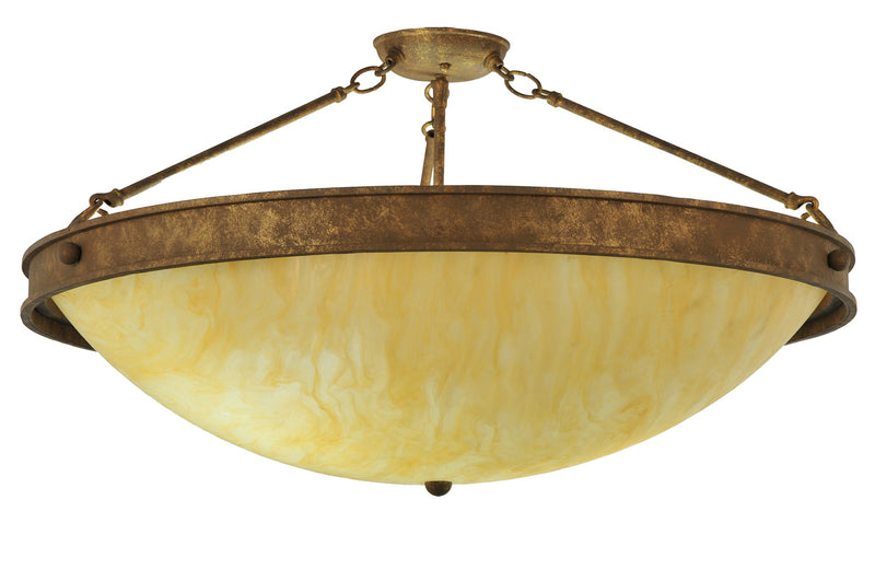 Meyda Tiffany 249841 Two Light Semi-Flushmount, Pompeii Gold