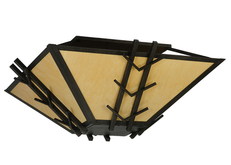 Meyda Tiffany 249860 Eight Light Semi-Flushmount, Antique Iron Gate