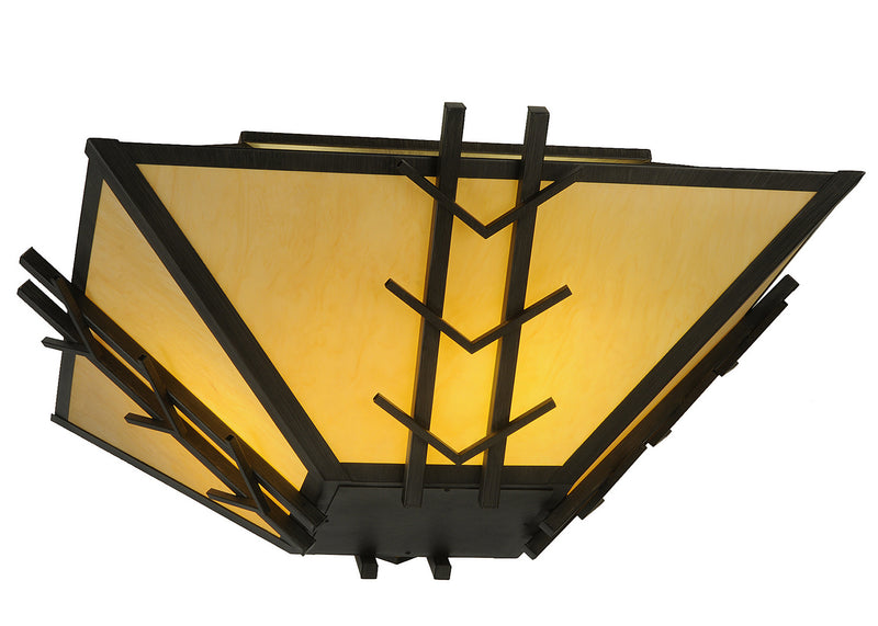 Meyda Tiffany 249860 Eight Light Semi-Flushmount, Antique Iron Gate